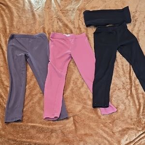 Kids' Leggings Set - 4 Pack Pink, Purple, and Black H&M 3/4T
